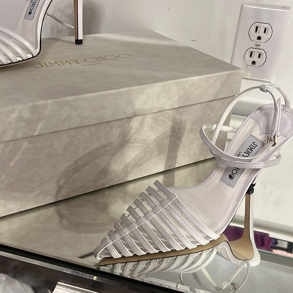 Jimmy Choo white high heels - Picture 2 of 4